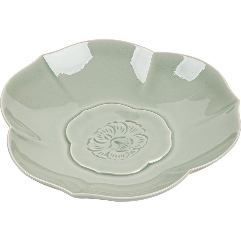 Banana Moon Ceramic Tea Coaster & Snack Plate Set - Gaiwan Pot Mat & Tea Ceremony Accessories