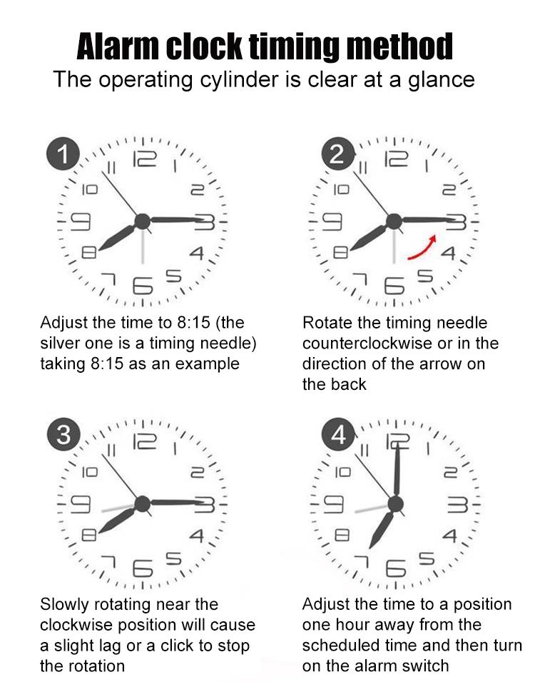 Alarm Alarm clock Clock Wind Up Vintage Metal Cute High quality Horseshoe Top