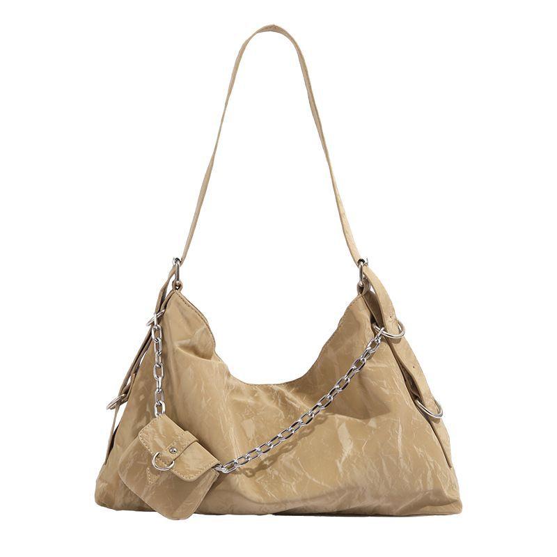 High-end large-capacity tote bag for women, 2025 new model, simple underarm bag, niche versatile commuter shoulder and crossbody bag