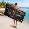 Nirvana Customized Name Text Beach Towel, Soft Absorbent Towel Beach Pool Travel Personal Gift