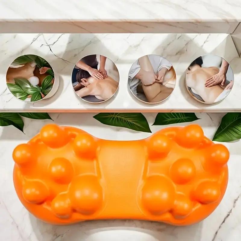 

Инструмент для расслабляющего массажа всего тела с 14 триггерными точками для поддержки спины, плеч, ног и поясницы, массажер для талии оранжевый