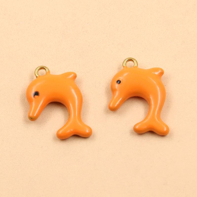 Colorful Seashell & Dolphin Stainless Steel Pendants - 2 Styles, Creative Animal Ornaments