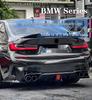 BMW 3 Series (20-22) CMST Modified Rear Diffuser with Lights - G20/G28 Black Warrior Body Kit Spoiler