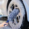 SEAMETAL Autolavaggio Super Spazzola Peluche Premium Spazzola per Cerchi Manico Antiscivolo Facile da Pulire Raggi Cerchione Interno Ruota Accessori Auto