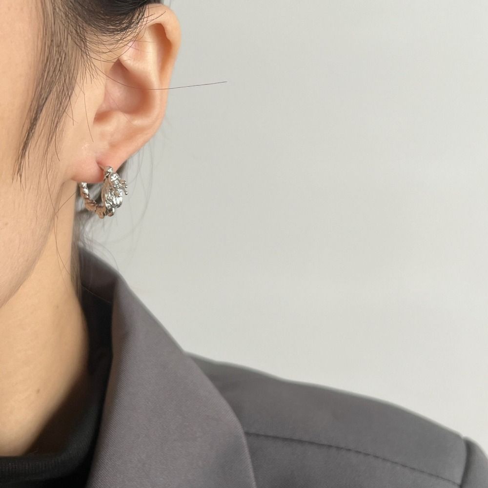 Chinese Style Silver Dragon Stud Earrings Aesthetic Chinese Dragon Earrings  Accessories