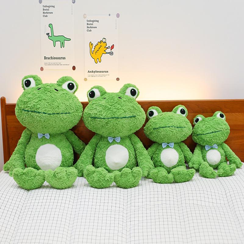 Green Frog Plush Toy - Large Soft Doll for Girls, Sleeping Hug Pillow