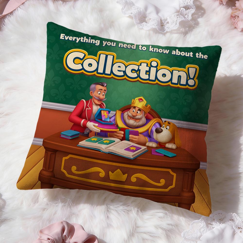 Royal Match game Cushion Cover Premium Comfort Reversible Pillow Cove -Two in One Design for Any Room & Car Interior