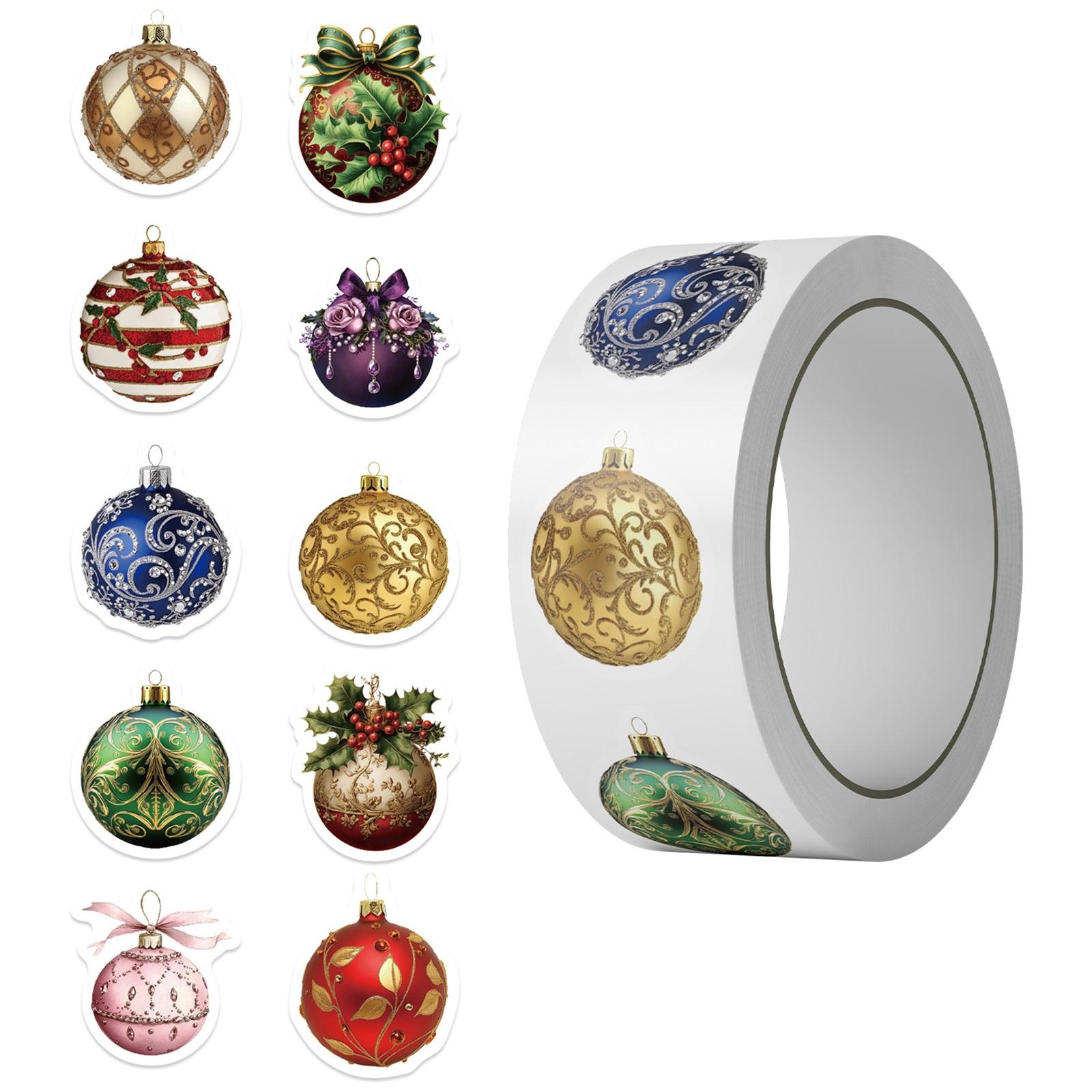 

500 листов/рулон Рождественские наклейки, Детские праздничные наклейки для упаковки подарков, Запечатывания конвертов, Мультяшные DIY наклейки One Size