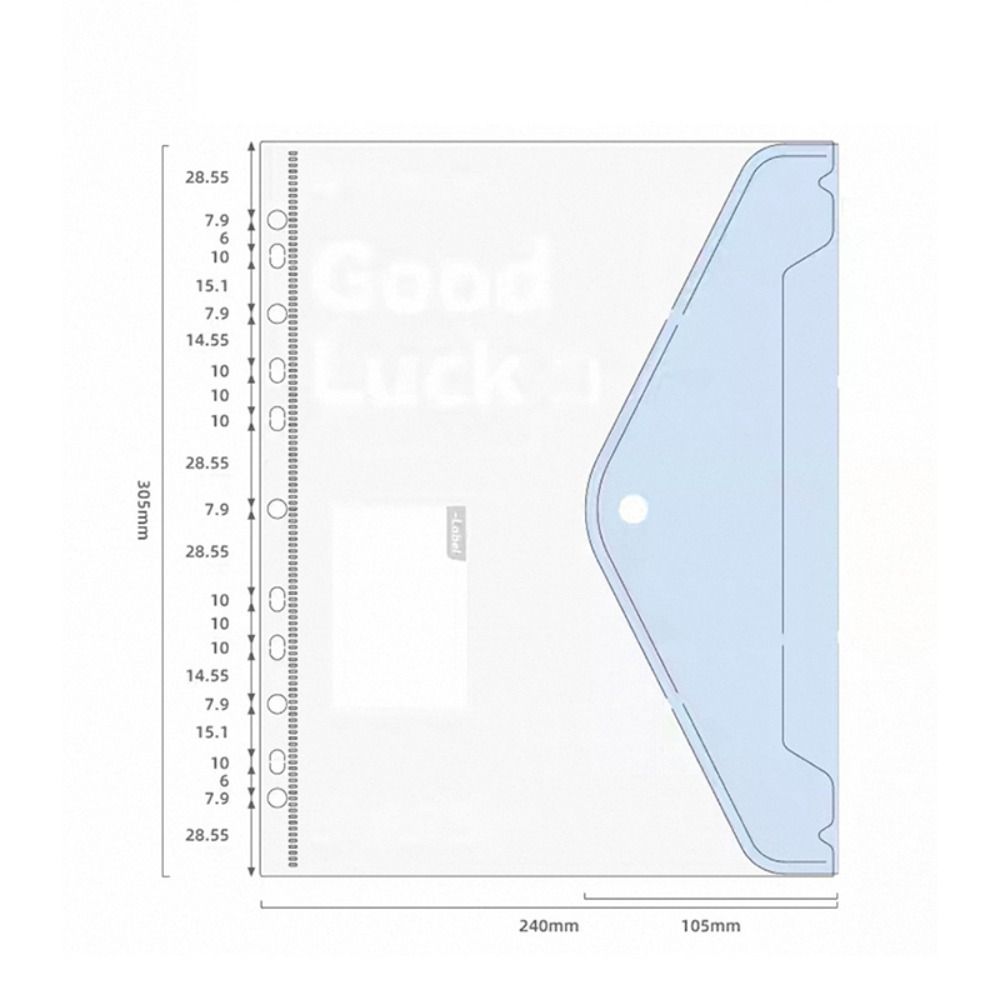 Loose Leaf A4 File Folder Transparent Students Stationery Data Book Detachable Office Storage Booklet Back To School Gift