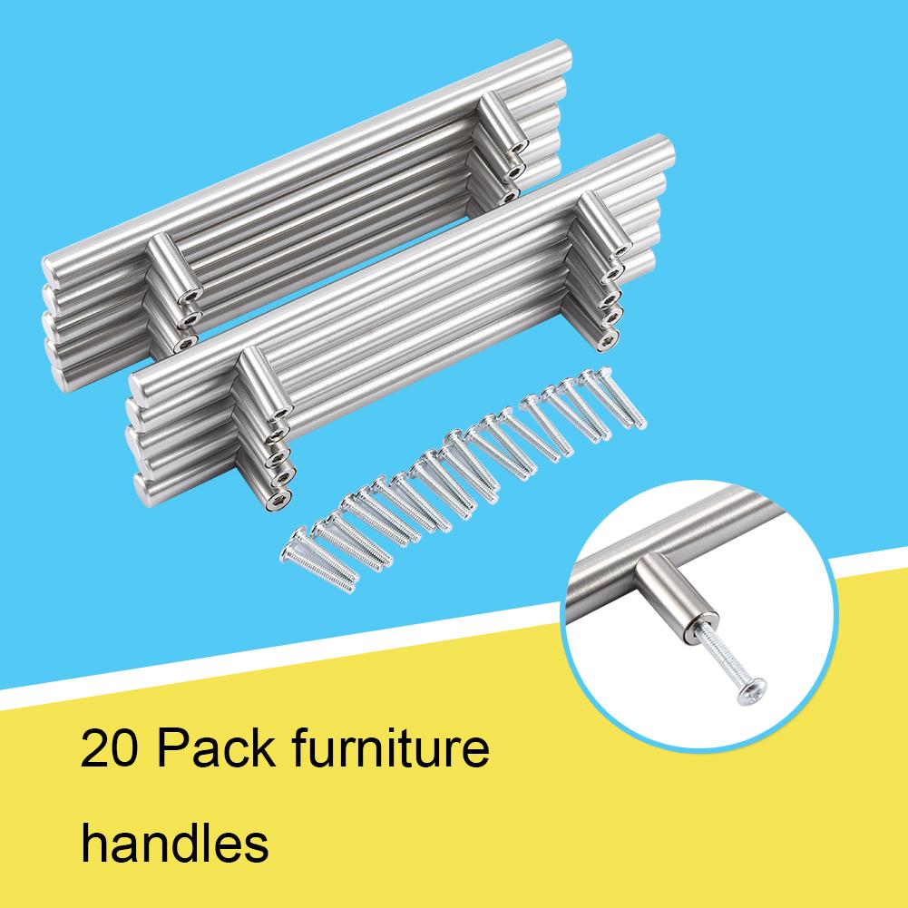 

20Pcs Pack 200mm Furniture T Bar Handle Pull Knob Kitchen Door Cabinet Knobs белый