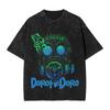 Mens Tshirt Dorohedoro Heiwa Sharks Washed Tshirts Hip Hop  Summer Tees Y2k Retro Design Cotton Clothing Hot Sale