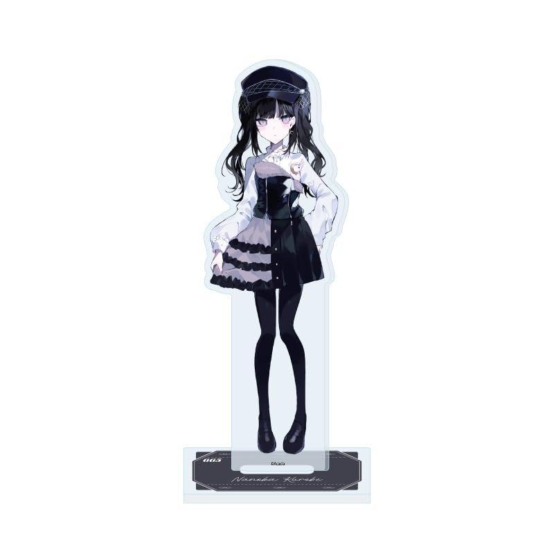 A3 Magical Girl Witch Trial Nanoka Kurobe Dark Girly Fashion Ver. Acrylic Stand Figure, Exclusive Illustration Anime Collectible, H150xW150mm