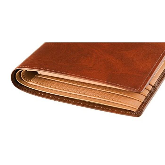 [Kipris] Two-Fold Wallet with Box Coin Case 8222(CHA) Brown W110xH96xD25mm