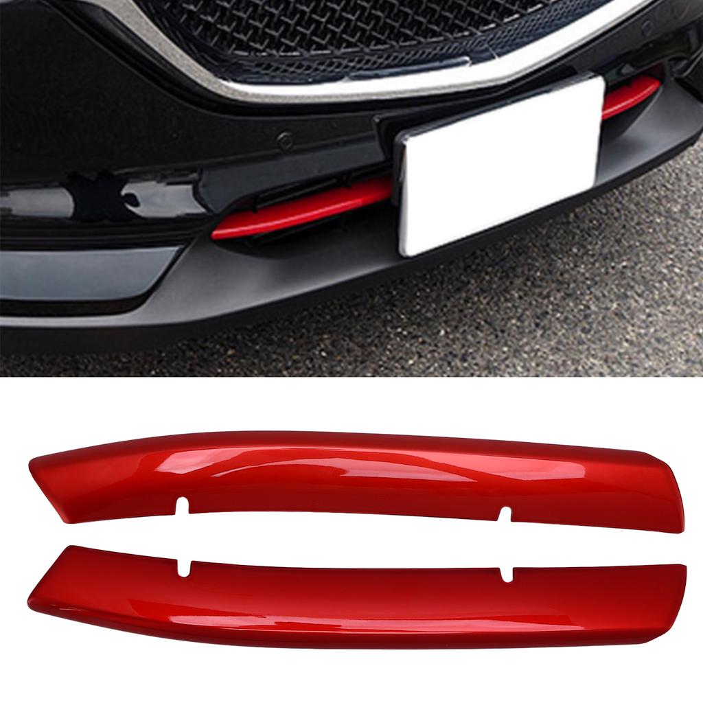 2pcs Red Front Grille Bottom Trim Car Accessories Replacement for Mazda CX?5 2017?2020