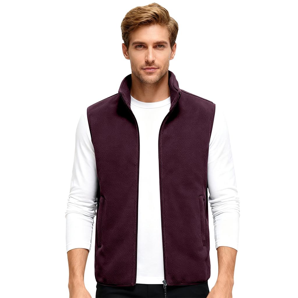 Men's Fleece Waistcoat Cardigan Sleeveless Sports Casual Vest
