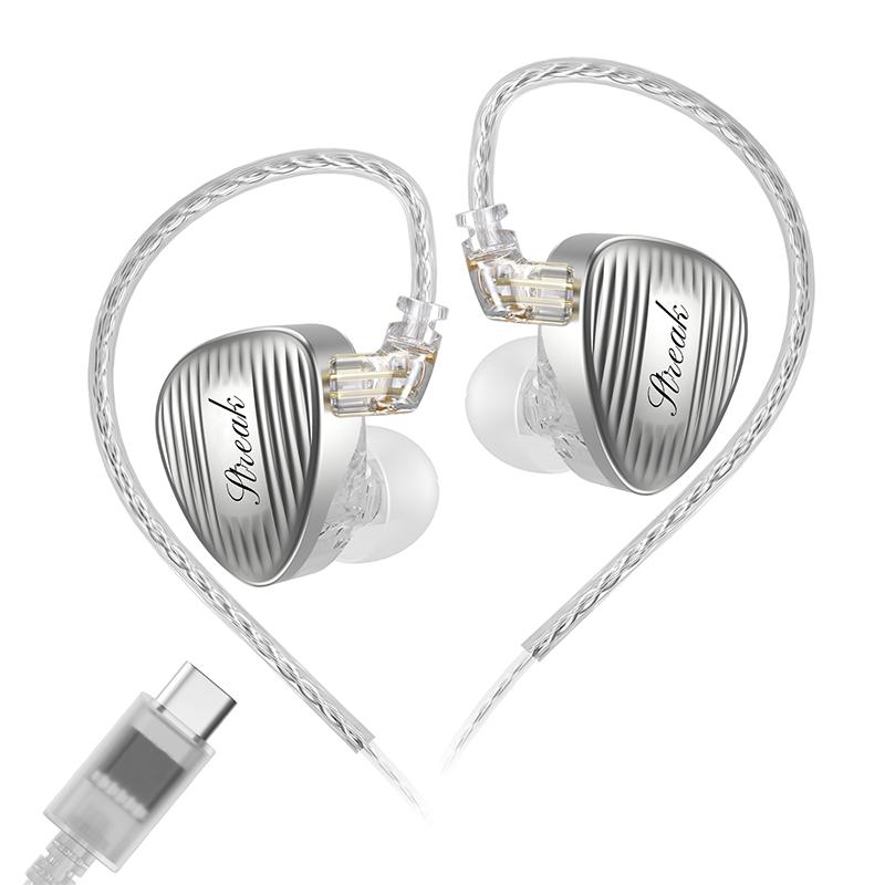 GK STREAK Earphones New-Generation Upgraded Dynamic Driver Unit + Microplate Tweeter Unit Metal Headphone