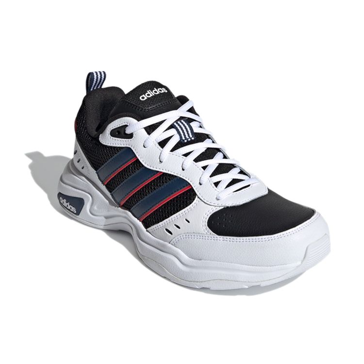 Adidas Neo Strutter Synthetic Leather Mesh Comfortable Versatile Durable Low Top Casual Shoes Men Sneaker Black FY8162