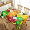 Tischdecke aus Baumwollleinen mit Cartoon-Obst-Motiv, staubdicht und wasserdicht