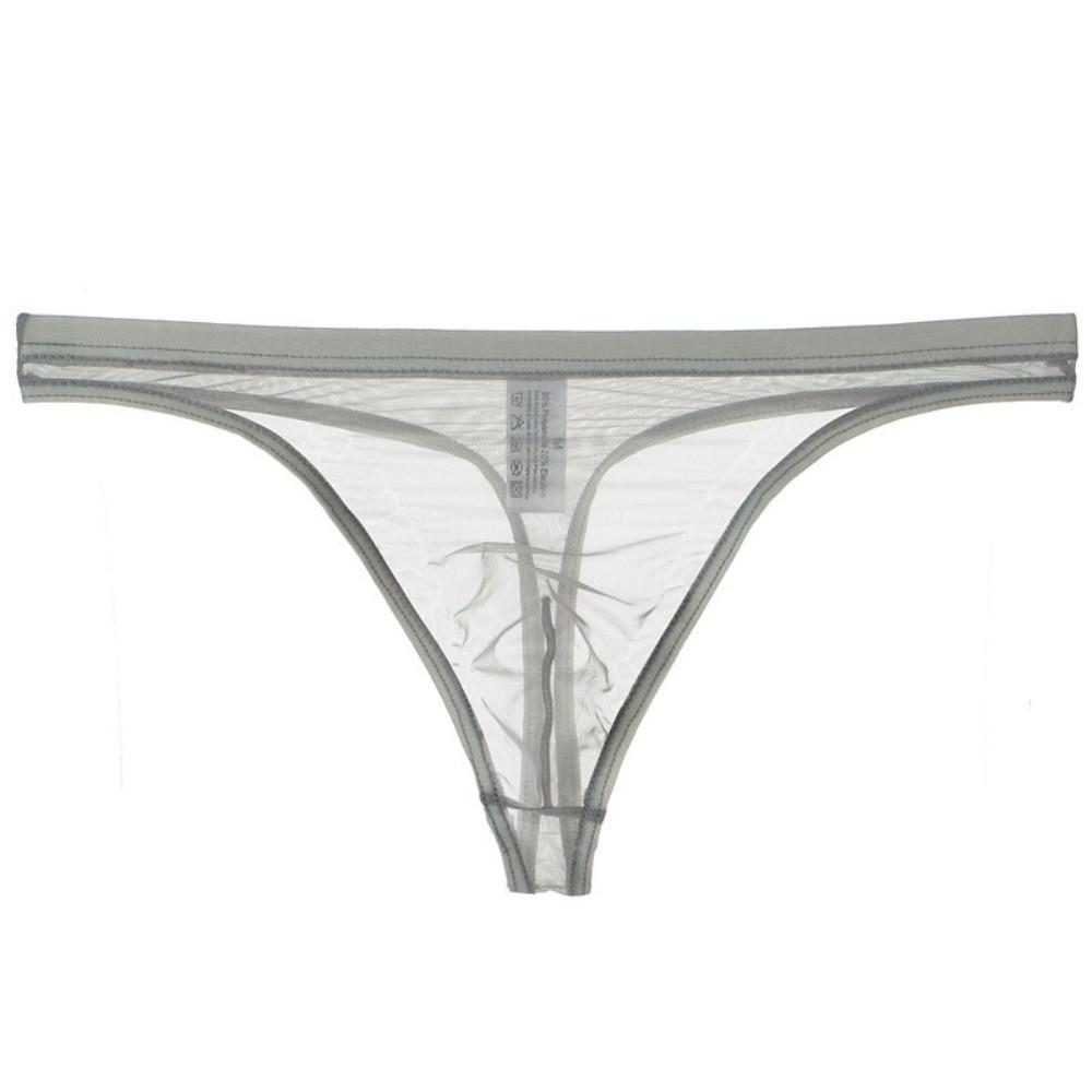 U Convex Men's Thong Intimate Wear Mesh Briefs Fashion Transparent Underpants Male