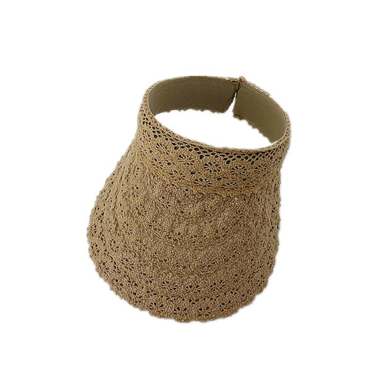 Fashion Female Visor Caps DIY Summer Cap Hollow Flower Pattern Lace Casual Shade Hat Empty Top Hat Beach Woman's Sun Hats
