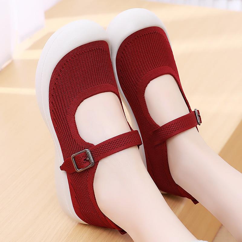 Shoes Women's New Breathable Single Shoes Are Not Tired, Casual Shoes Are Hollowed Out, Versatile and Comfortable Women's Shoes 2025