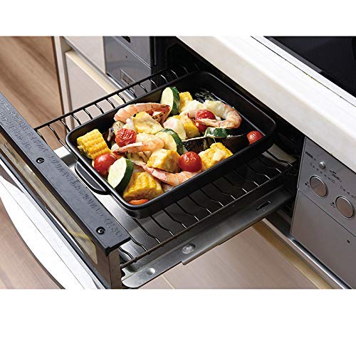 Sento Senga Grill Pan and Plate, Banko Ware, Black, Ceramic, with Lid, Fish Grill, Grill Roaster