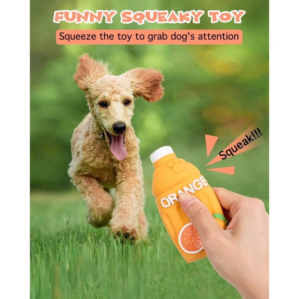 Squeaky Dog Toys Latex Rubber Squeak Puppy Fetch Toy for Interactive Play Soft Stuffed Pet Chew Toys for Small Medium Dogs