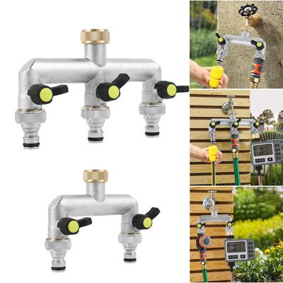 1PC Garden Hose Connector  3/4" Female Thread 2/3 Way Tap Adapter Quick Joint Kit  Water Splitter Accessories For Outdoor Faucet