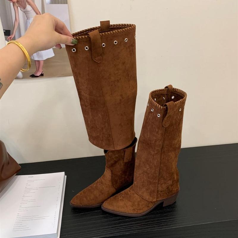 Pointed Toe Women's High Boots Elegant High Heels Woman Shoes Winter Knee High Boots New Pumps Party Fashion Mujer Botas