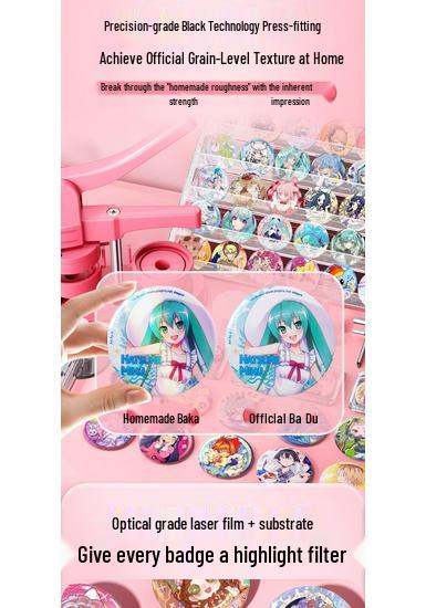 DIY Badge Making Machine - Perfect for Anime Merchandise, Handmade Pins, Children's Birthday Gifts, and Comic Exhibitions