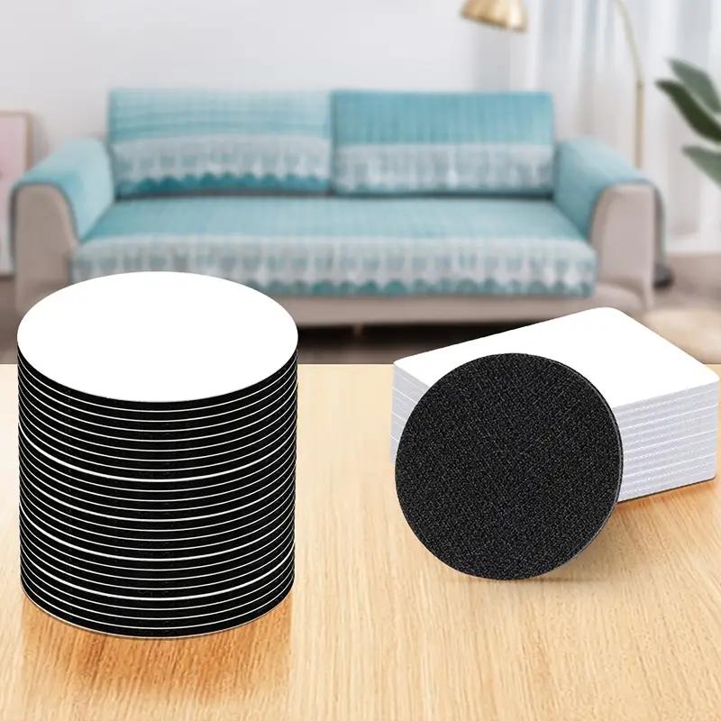 10 Pairs of Strong Self-adhesive Double-sided Adhesive Nylon Tape for Bed Sheet Sofa Cushion Carpet Non-slip Mat