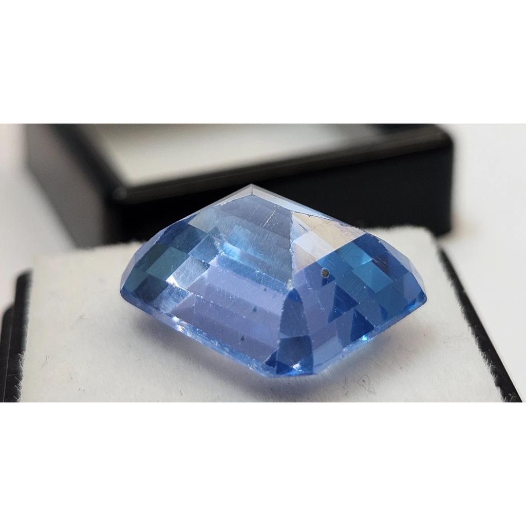 Beautiful Natural Sapphire Blue 15+ Ct Emerald Cut Loose Gemstone