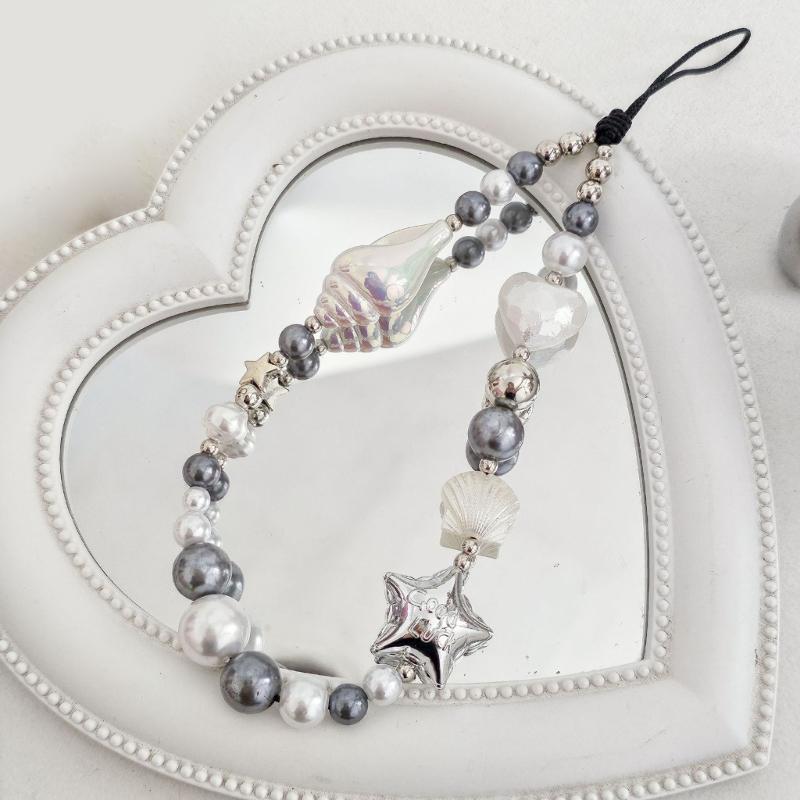 Women Girls Cellphone Pendant Mobilephone Hanging Cord Elegant Handmade Beaded Telephone Strap Jewelry Fashion Accessory