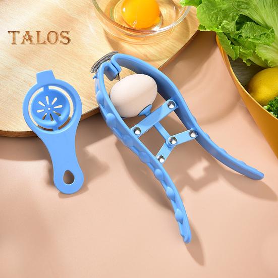 2Pcs/Set Egg Cracking Tool Compact Baking Rustproof Useful Fish Shaped Egg Opener Kitchen Tools