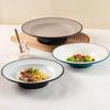 Melamine Straw Hat High-Footed Deep Plate for Pasta, Cold Dishes, and Mixed Noodles - Restaurant Tableware