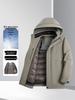 Men's 2025 Winter Mid-Length Down Jacket - High-End, Thickened White Duck Down, Business Casual Style
