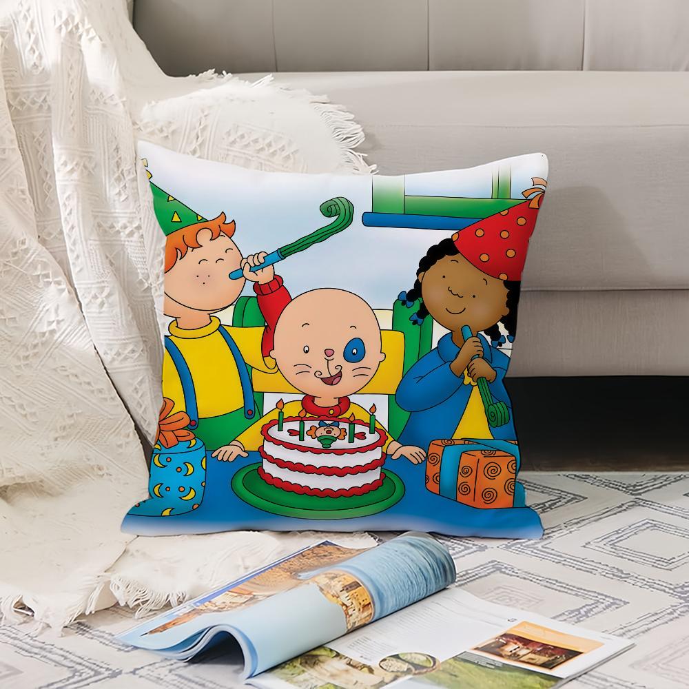 Cartoon Cute Caillou Pillow Case Office Cushions Suitable For Sofa Car Bedroom Decorative Cushion Cover