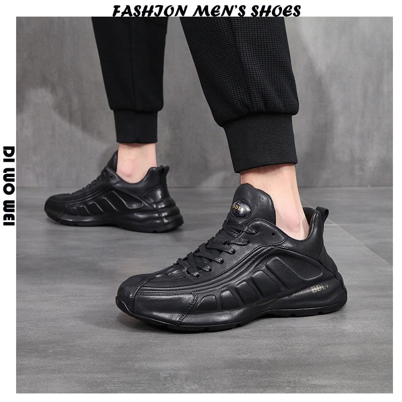 European 2023 Men's Leather Embossed Retro Trendy Casual Shoes