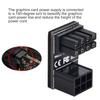 2pcs Power Adapters 6Pin Female to 8pin Male 180 Degree Angled Connector For Desktops Graphics Card