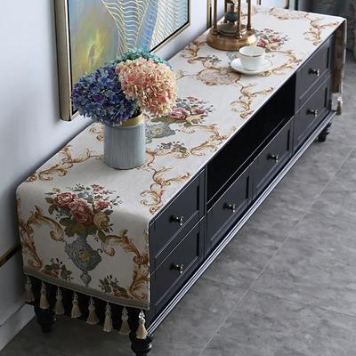 European Tv Cabinet Cover Cloth Table Flag Tassel Tablecloth Table Runner Household Tv Ark Dustproof Cover Dresser Cloth