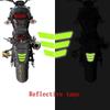 3pcs/set Motorcycle Stickers Tail Fender Bumper Decal Adhesive Tape Reflective Warning Trapezoidal Arrow for Car Truck Bike2027
