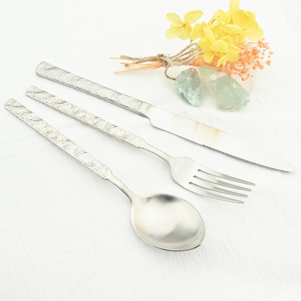 Vintage 304 Stainless Steel Dinnerware Set Knife Fork Tea Spoon Cutlery Set Western Tableware Flatware Party Kitchen Silverware