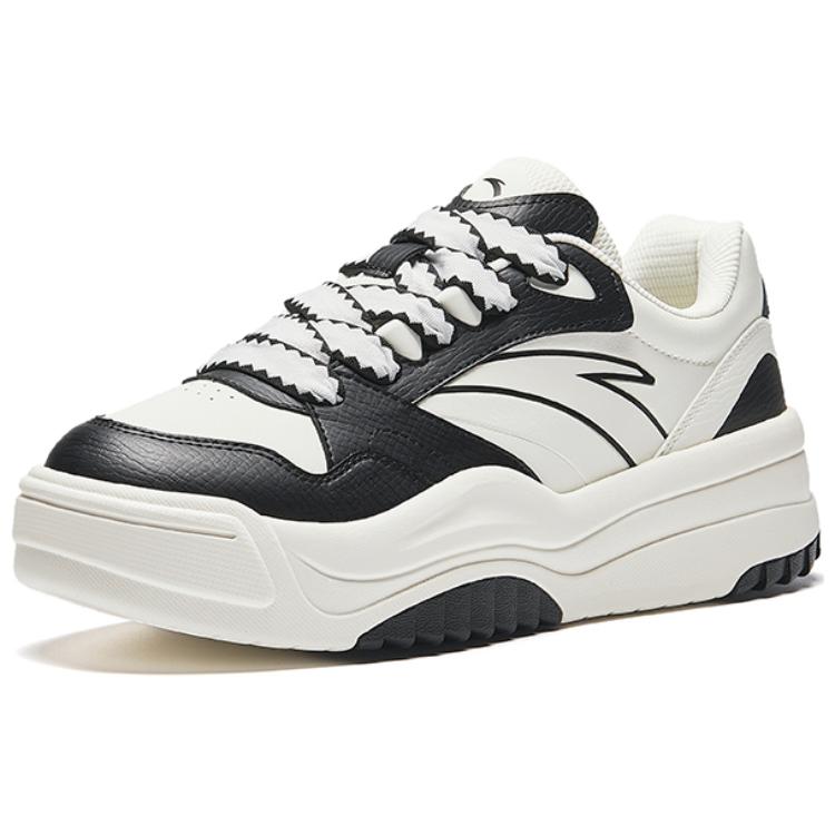 Anta Wave Shoes 2 Easy To Clean Trendy Versatile Wear Resistant Height Increasing Low Top Skate Shoes Men sneakers White Black 912438016-3
