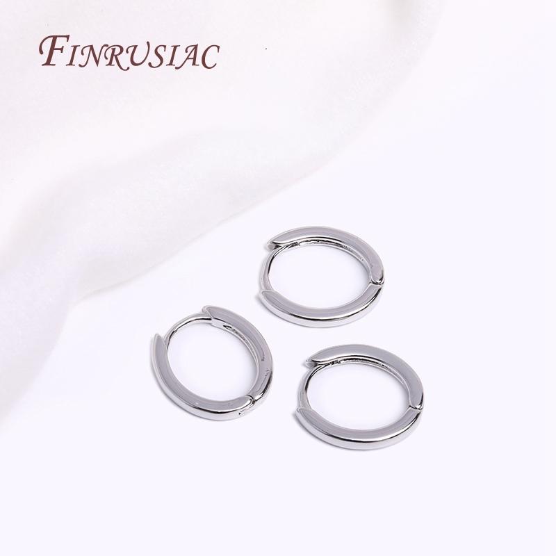 18K Real Gold Plated Brass Circle Round Earrings For Women Trend Fashion Jewelry Accessories Gifts Wholesale