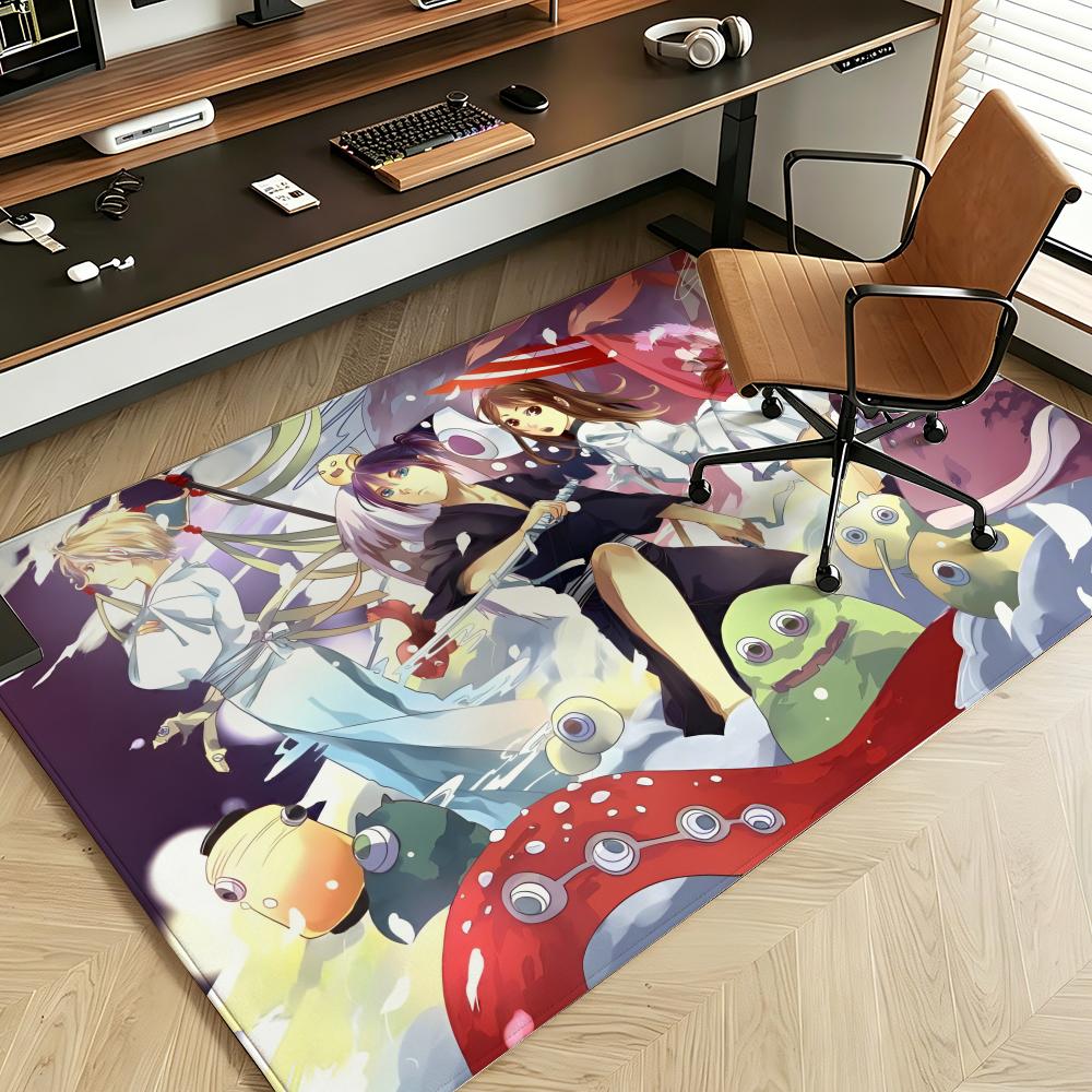 Anime N-Noragami Floor Mat Soft Flannel Floor Mat Suitable for Entryways, Living Rooms, Bedrooms, and Bathrooms
