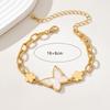 Personalized Versatile Patchwork Butterfly & Four-Leaf Clover Bracelet - Trendy Fashion Accessory