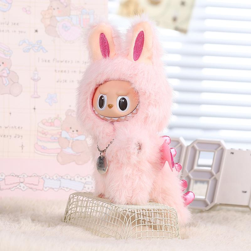 15 17cm For Labubu Dukke Plysj Antrekk Klær Stor Leder Dinosaur Vinger Totoro Baby Hai Søte Klær Dukkehus Tilbehør