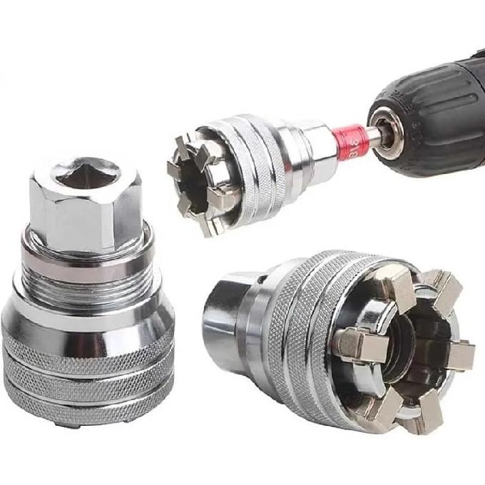 Adjustable Socket 3/8'' To 3/4'' Universal Sleeve 10-19mm Magic Socket Electric Drill Wrench Converter Power Hand Repair Tool