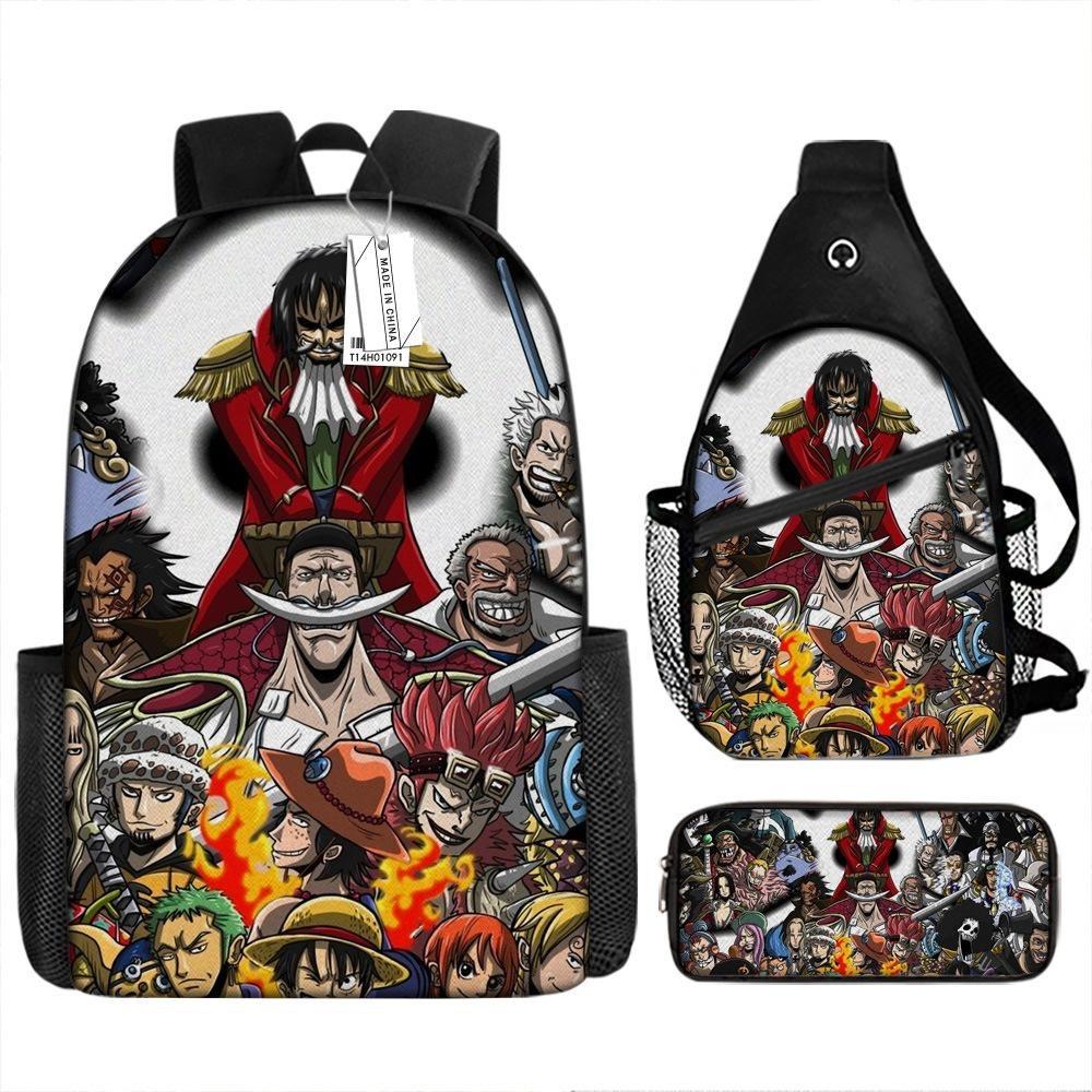 ONE PIECE Cartoon Animation Primary School Third or Fourth Grade Light Burden Reduction Primary and Secondary School Students Storage Bag Storage Bag