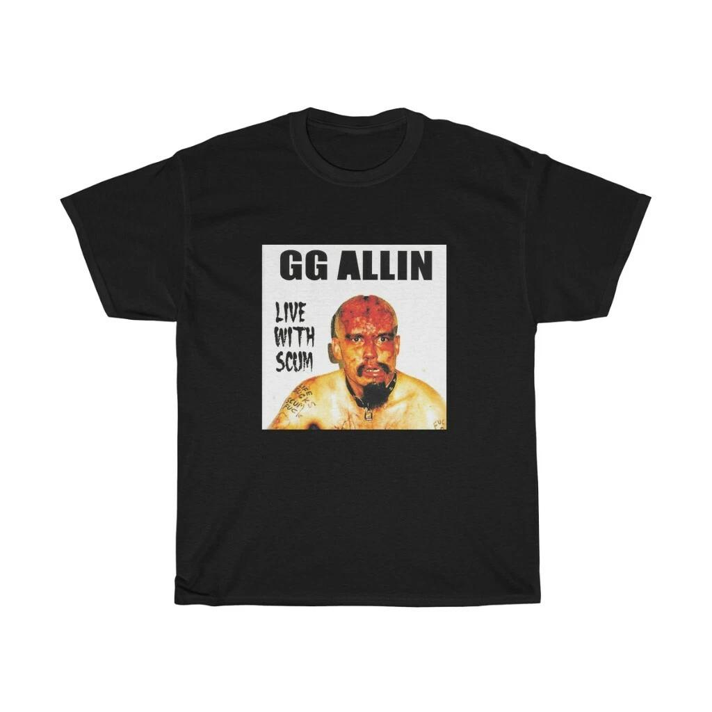 GG Allin T-Shirt Punk Rock Bands Unisex Adult Cotton Tee Shirt S